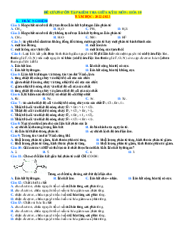 Đề cương ôn tập giữa HKII hóa 10 chân trời sáng tạo 2022-2023