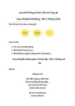 Soạn bài Những cái tên trang 34 | Tiếng việt 2 | Chân trời sáng tạo