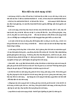 Bản chất của cách mạng xã hội | môn Triết học Mác -Lênin | Đại học sư phạm Hà nội