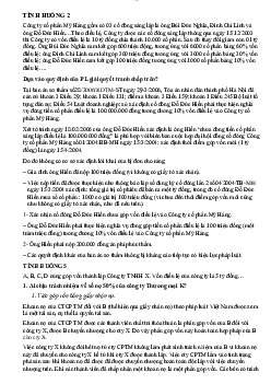 Bài tập tình huống luật doanh nghiệp