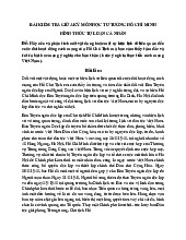 Bài kiểm tra giữa kì - môn học: Tư tưởng Hồ Chí Minh