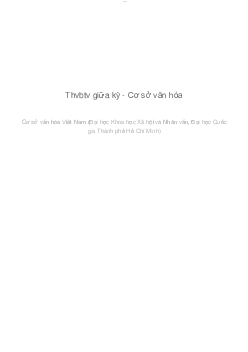 giữa kỳ - Cơ sở văn hóa | Cơ sở văn hóa Việt Nam | Đại học Khoa học Xã hội và Nhân văn, Đại học Quốc gia Thành phố HCM