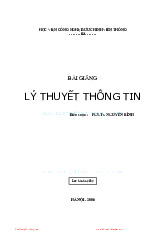 Giáo trình Lý thuyết thông tin_PGS.Ts. NGUYỄN BÌNH| Môn Lý thuyết thông tin| Trường Đại học Bách Khoa Hà Nội