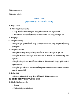 Giáo án Ngữ văn 11 học kì 1 Cánh Diều