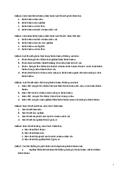 Câu hỏi trắc nghiệm ôn tập học phần Nguyên lý Marketing