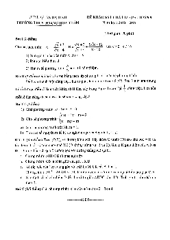 Đề khảo sát Toán 9 năm 2020 – 2021 trường Hoàng Hoa Thám – Hà Nội