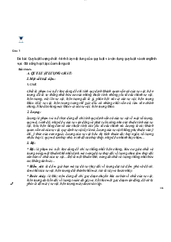 Vận dụng quy luật lượng chất | Triết học Mác - Lênin | Đại học Thương mại