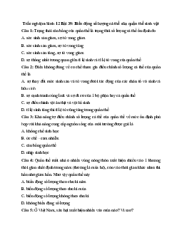 Bài 39: Biến động số lượng cá thể của quần thể sinh vật