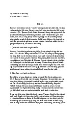 Bài tập Phân tích sự sụp đổ của Thomas Cook trong ngành du lịch | Thống kê trong kinh tế và kinh doanh | Trường Đại học Kinh tế Quốc dân