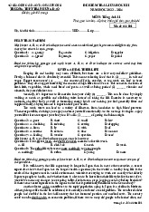 Đề giữa kì 1 tiếng anh 11 năm 2023-2024 trường THPT Trần Hưng Đạo - Hải Phòng