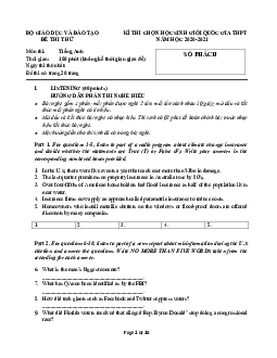 Đề thi thử chọn HSG QUỐC GIA THPT NĂM HỌC 2020-2021