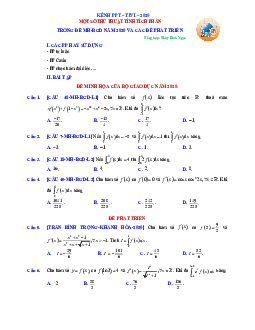Một số thủ thuật tính tích phân Toán 12