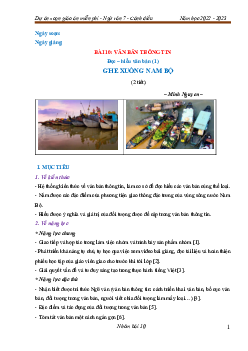 Giáo án Ngữ văn 7 Bài 10: Văn bản thông tin sách Cánh diều