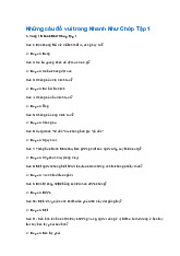 Những câu đố vui trong Nhanh Như Chớp Tập 1