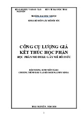 Công cụ lượng giá kết thúc học phần gây mê hồi sức | Đại học Thái Nguyên