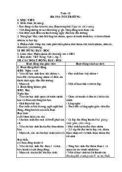 Giáo án môn Tiếng Việt 1 - Tuần 19 | sách Cùng học để phát triển năng lực