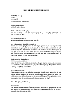 Kế hoạch kinh doanh mẫu | Kinh Tế học đại cương | Đại học Khoa học Xã hội và Nhân văn, Đại học Quốc gia Thành phố HCM