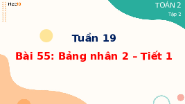 Giáo án điện tử Toán 2 Chương 3 Cánh diều: Bảng nhân 2