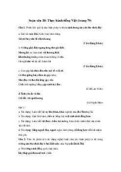 Soạn bài Thực hành tiếng Việt trang 79 - Cánh diều 10