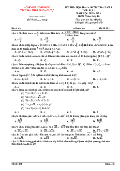 Đề thi HSG Toán 10 lần 1 năm 2023 – 2024 trường THPT Ngô Gia Tự – Vĩnh Phúc