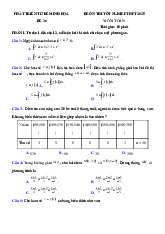 Đề thi thử tốt nghiệp THPT 2025 môn Toán bám sát đề minh họa - Đề 36
