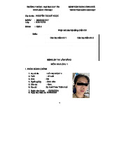 BỆNH ÁN NHA CHU 1 - K26 - THI LÂM SÀNG TẠI BỆNH VIỆN TRUNG ƯƠNG HUẾ