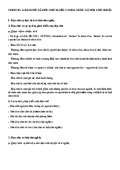 Tóm tắt chương 4 môn Chủ nghĩa xã hội khoa học | Đại Học Hà Nội