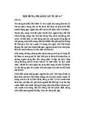 Nội dung thảo luận Tuần 6,7 - Tư tưởng Hồ Chí Minh | Trường đại học Lao động - Xã hội