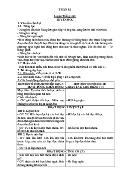 Giáo án buổi 2 Tiếng Việt 2 sách Cánh diều | Tuần 18