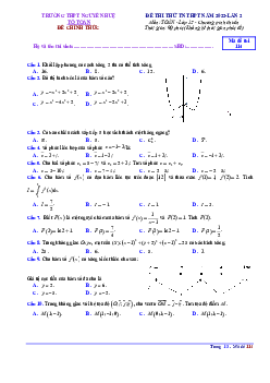 Đề thi thử Toán TN THPT 2022 lần 2 trường THPT Nguyễn Huệ – TT Huế