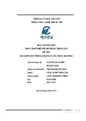 Báo cáo môn học phân tích thiết kế hướng đối tượng | Trường đại học Điện Lực