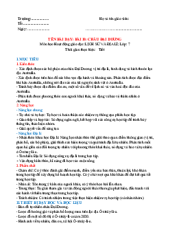 Giáo án Địa lí 7 Bài 18 sách Kết nối tri thức