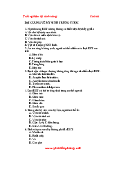 Trắc nghiệm kí sinh trùng - Hóa  học | Trường đại học Quốc tế Hồng Bàng