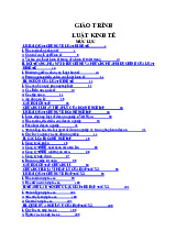 Giáo trình Môn Luật kinh tế | Đại học Công Đoàn