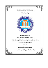 Xây dựng kế hoạch marketing cho sản phẩm cafe hòa tan G7 của tập đoàn Trung Nguyên | Bài thảo luận marketing căn bản