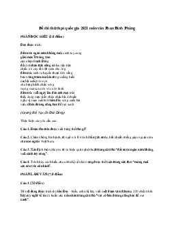 Đề thi thử THPT Quốc gia 2021 môn Ngữ Văn trường Phan Đình Phùng, Đắk Lắk (có đáp án)