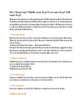 First Name là gì? Middle name là gì? Last name là gì? Full name là gì