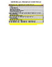 Chuyên Đề 6: Lực - Tổng Hợp Lực và Phân Tích Lực