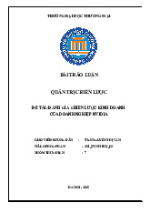 Đánh giá chiến lược kinh doanh của doanh nghiệp NVIDIA | Bài thảo luận quản trị chiến lược