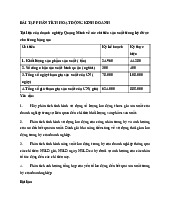 Bài tập môn Phân tích hoạt động kinh doanh | Trường Đại học Bách Khoa Hà Nội