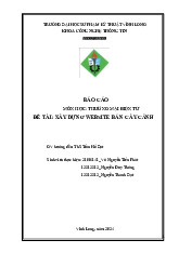 Xây Dựng Website Bán Cây Cảnh | Môn Thương mại điện tử - Đại học Sư phạm Kỹ thuật Vĩnh Long