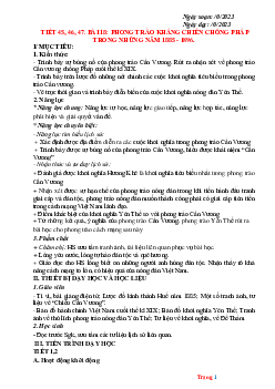 Giáo án Lịch Sử 8 kết nối tri thức bài 18 phong trào kháng chiến chống Pháp trong những năm 1885-1896