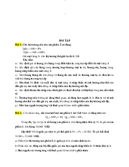 Bài tập môn kinh tế quốc tế