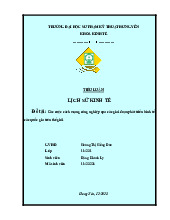 Tiểu luận Đánh giá tiến trình đổi mới kinh tế Việt Nam 40 năm | Môn Lịch sử kinh tế - Đại Học Sư phạm Kỹ thuật Hưng Yên