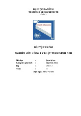 BÀI TẬP NHÓM   NGHIÊN CỨU CÔNG TY LUẬT TNHH MINH ANH - Môn quản trị học - Đại Học Kinh Tế - Đại học Đà Nẵng