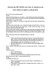 Giải bài tập SBT GDCD lớp 9 bài 13: Quyền tự do kinh doanh và nghĩa vụ đóng thuế