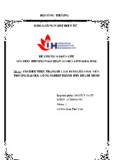 Đề cương nghiên cứu Môn Phương pháp luận nghiên cứu khoa học | Trường Đại học Công nghiệp Thành phố Hồ Chí Minh