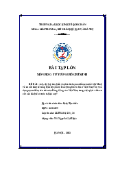 Bài tập lớn - Cơ cấu kinh tế thời kỳ quá độ lên chủ nghĩa xã hội ở Việt Nam| môn tư tưởng Hồ Chí Minh | Đại học Kinh Tế Quốc Dân