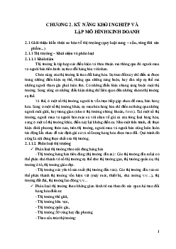 Giáo trình chương 2: Kỹ năng khởi nghiệp và lập mô hình kinh doanh môn Đổi mới sáng tạo và khởi nghiệp | Đại học Kỹ thuật - Công nghệ  Cần Thơ