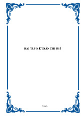 Bài tập Kế toán chi phí | Bài tập môn Kế toán tài chính | Trường Quốc Tế - Đại học Quốc gia Hà Nội